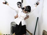 OLを磔台に拘束して長時間連続でくすぐってみたらずっと爆笑だった！
